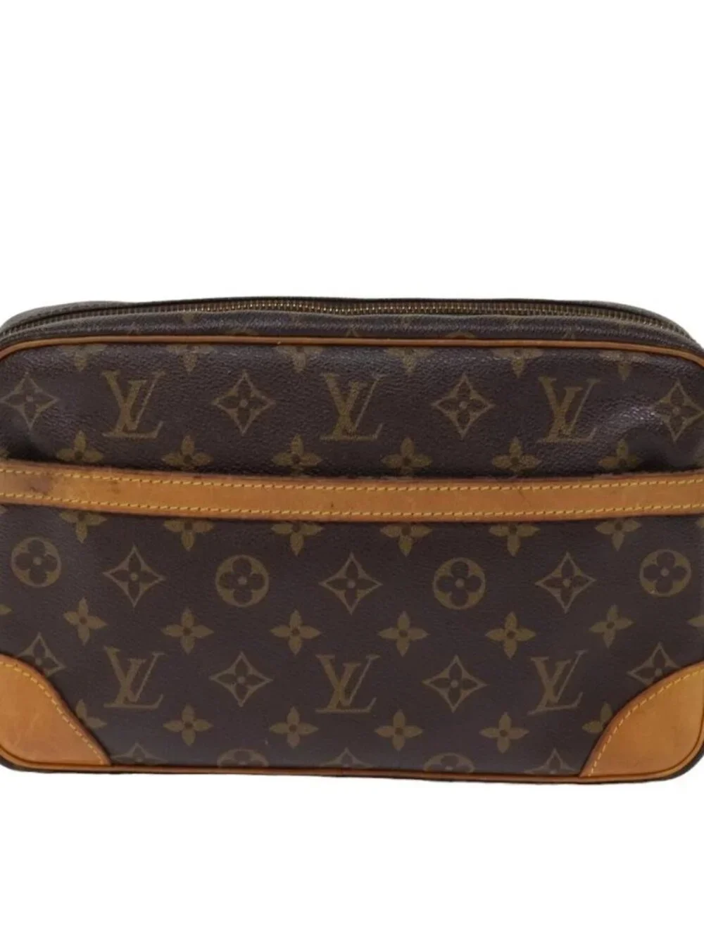LOUIS VUITTON Monogram Compiegne 28 Clutch Bag M51845 LV Auth